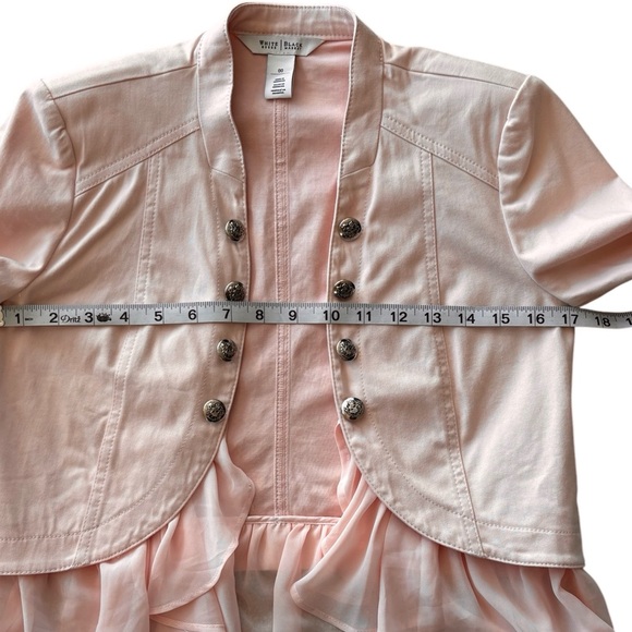 WHBM Feminine Ruffle Pink Jacket with frills 00 xxs - Picture 3 of 9